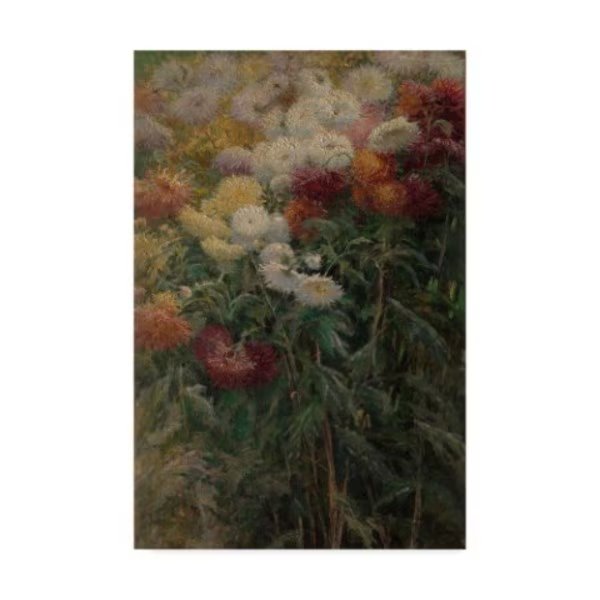Gustave Caillebotte 'Chrysanthemums in the Garden' Canvas Art, 22x32, Trademark Fine Art, Mfr#: BL01657-C2232GG